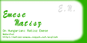 emese matisz business card